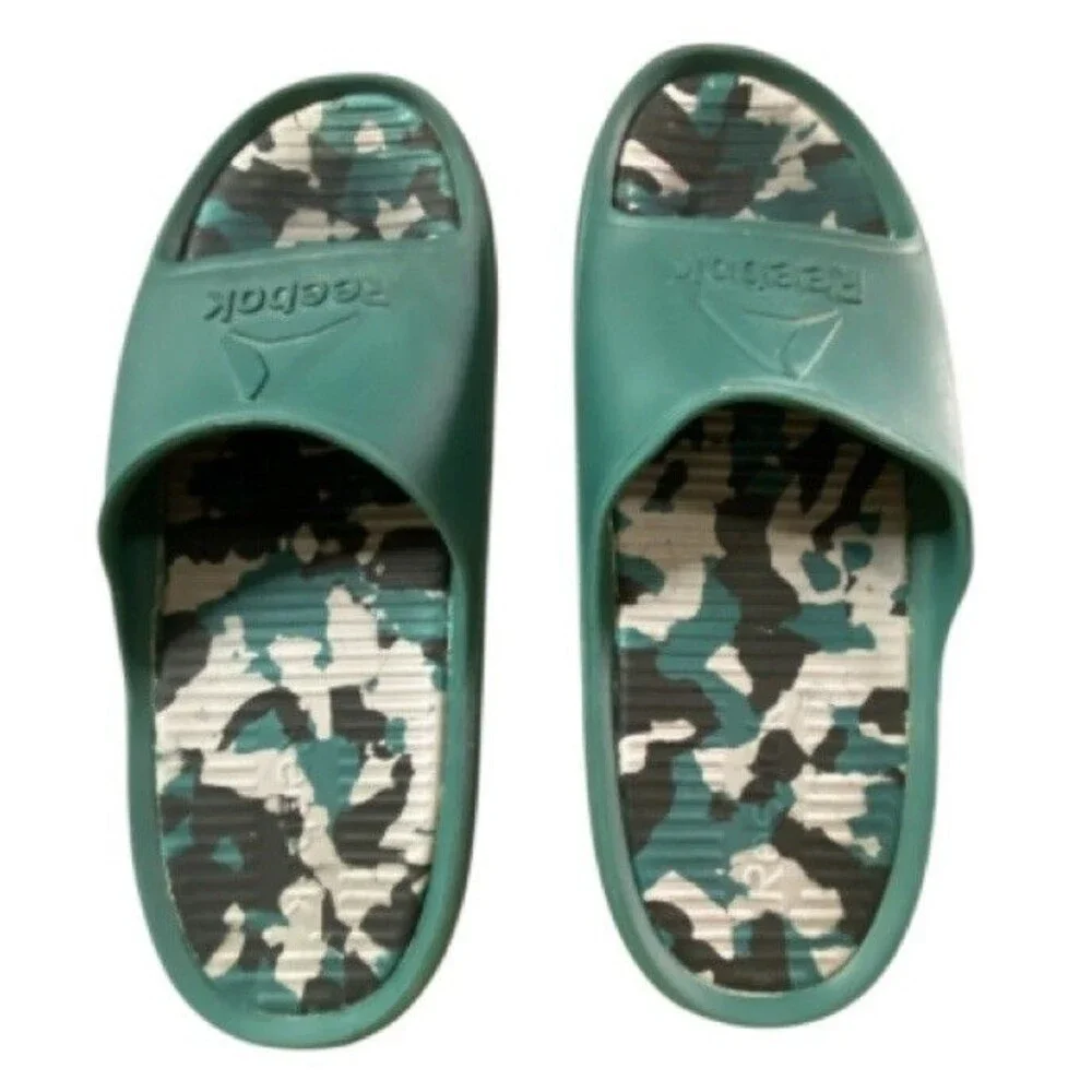 Reebok EVA Size 11 Men’s Comfort Footbed Slides Green Camouflage